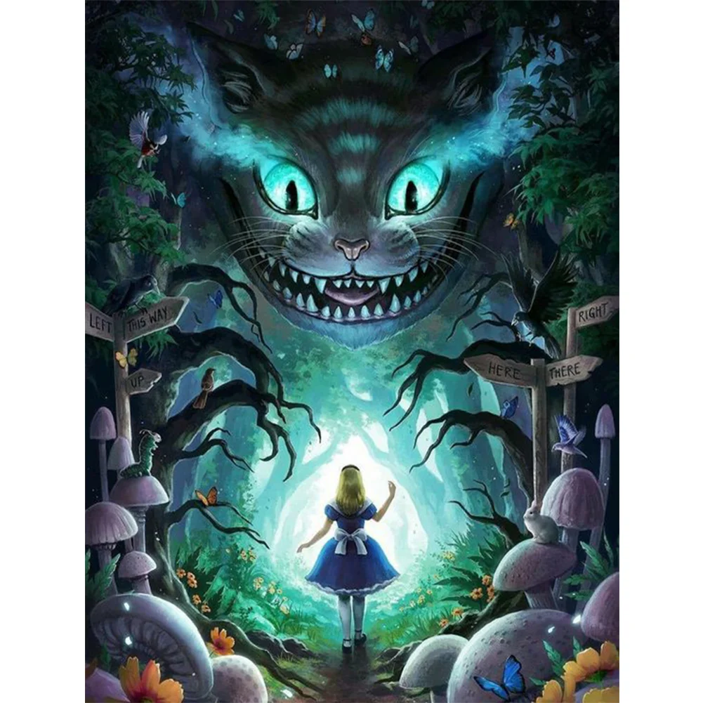 Alice In Wonderland 35*35CM (Canvas) Full Round Drill Diamond Painting