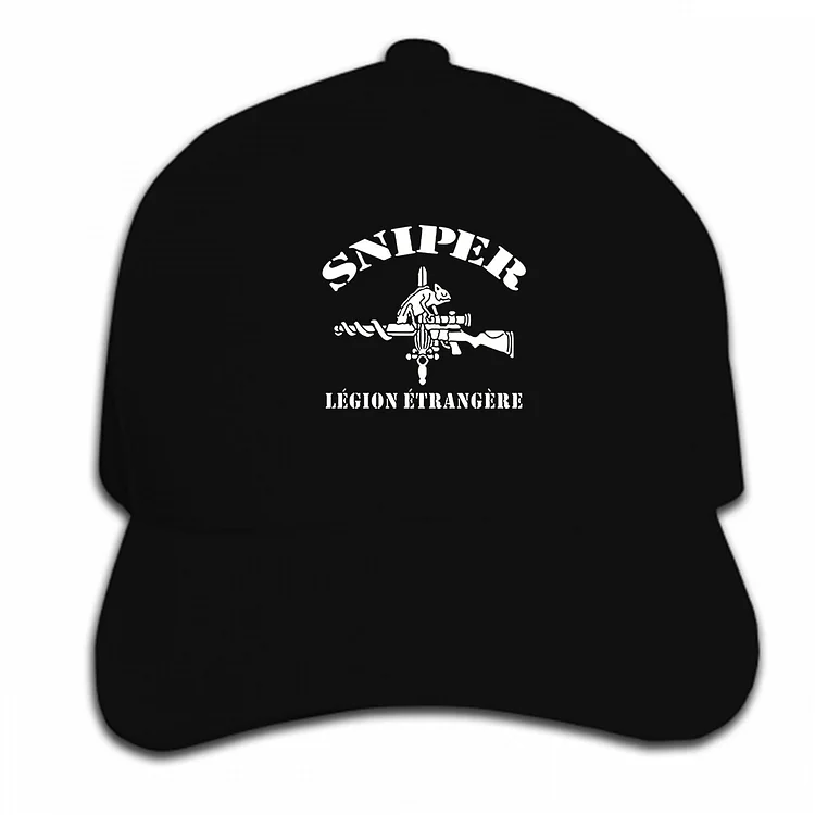 Print Custom Baseball Cap Funny Men Black Inspired French Foreign Legion Etrangere Special Forces Sniper Black Hat