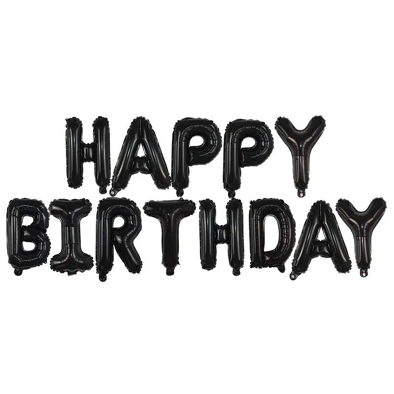 1Set Happy Birthday Confetti Latex Balloons Foil Letter Balloon Adult Kids Birthday Party Decorations Babay Shower Helium Globos