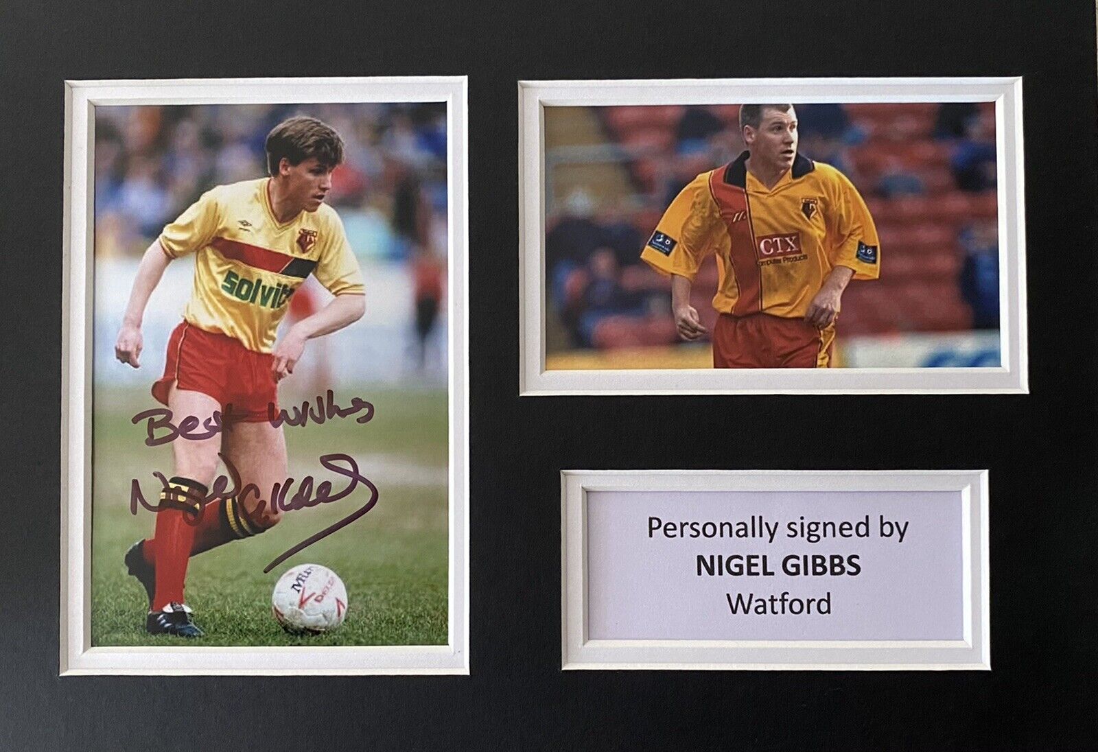 Nigel Gibbs Genuine Signed Arsenal Photo Poster painting In A4 Mount Display