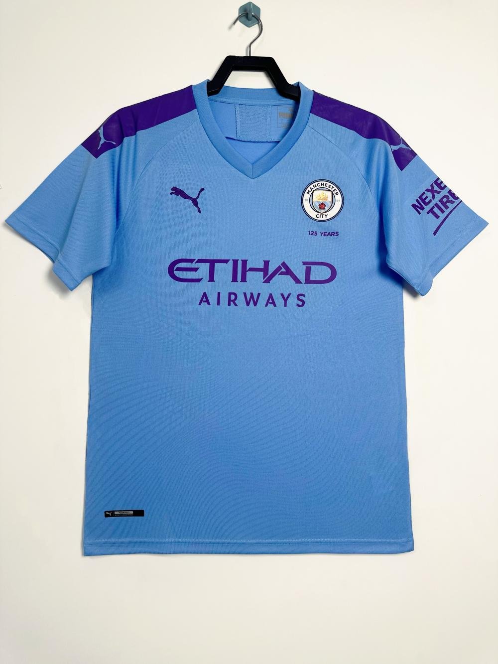 2019-2020 Retro Manchester City Home Football Shirt
