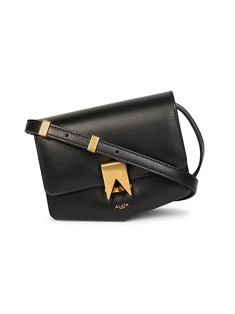 Alaïa Small Le Papa Leather Chain Shoulder Bag Noir