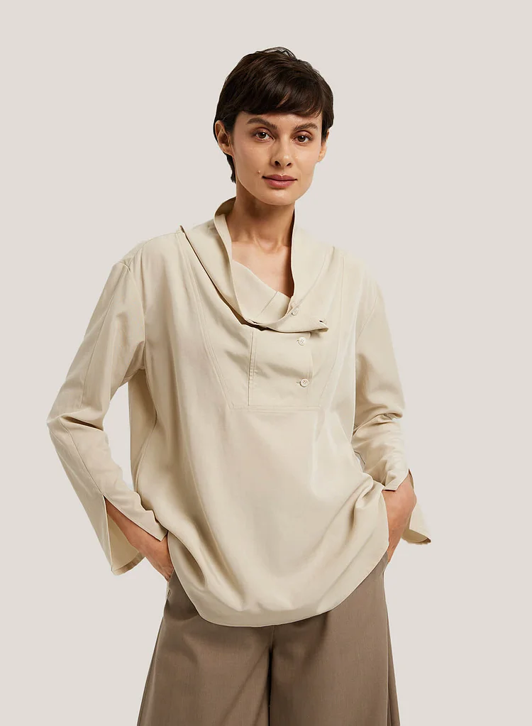 Draped Neck Blouse