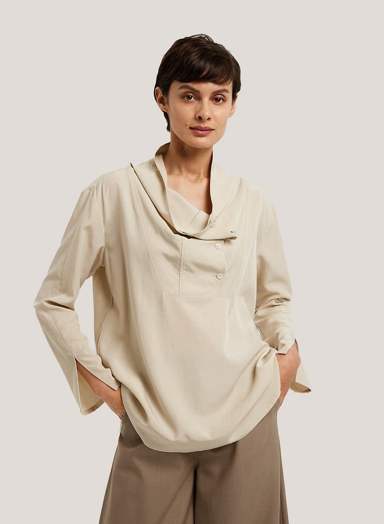 Draped Neck Blouse