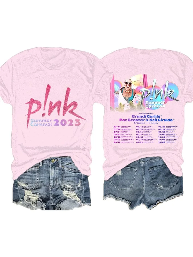 🔥Buy 2 Get 15% Off🔥Women's Trustfall P!nk Summer Carnival Tour T