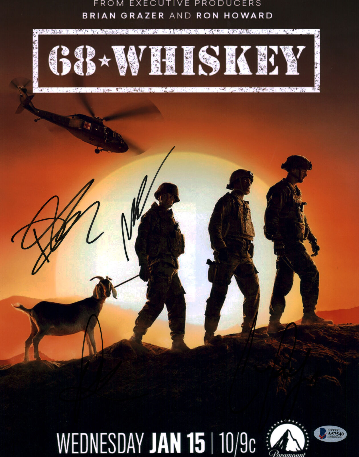 68 Whiskey (4) Coombe, Theler, Rodio & Tardy Signed 11x14 Photo Poster painting BAS #A57539