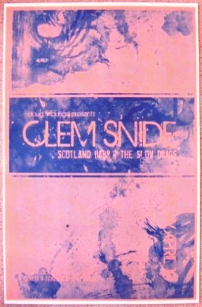 CLEM SNIDE 2009 Gig POSTER Portland Oregon Concert