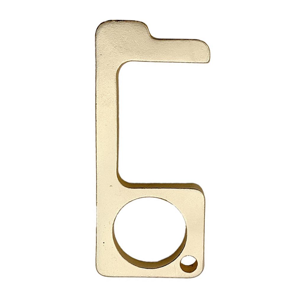 

Hygiene Brass EDC Door Opener Keychain Non-contact Press Elevator Tools, 501 Original