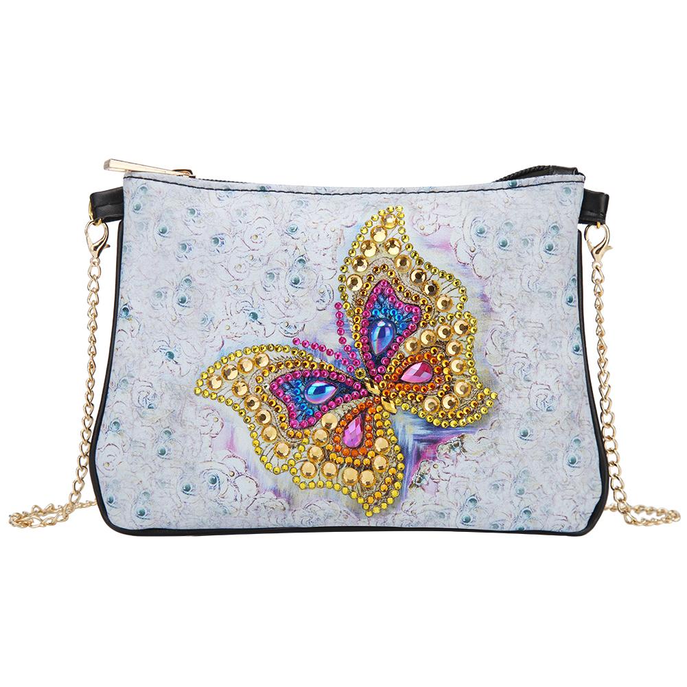 

Butterfly-DIY Creative Diamond Wristlet Bag, 501 Original