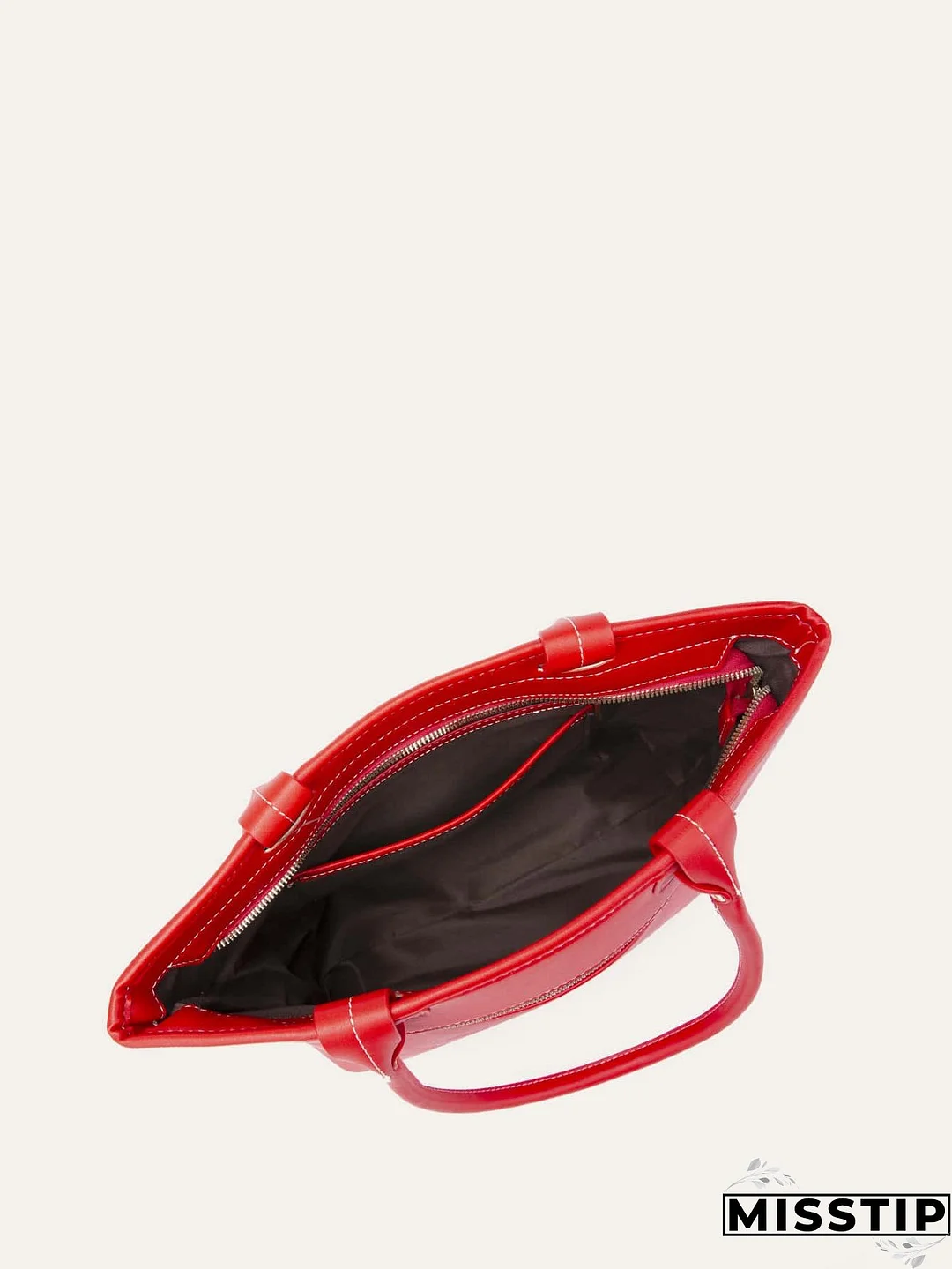 Patch Detail Shoulder Tote Bag