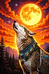 Luxury AB Velvet Diamond Painting Kit - Wolf