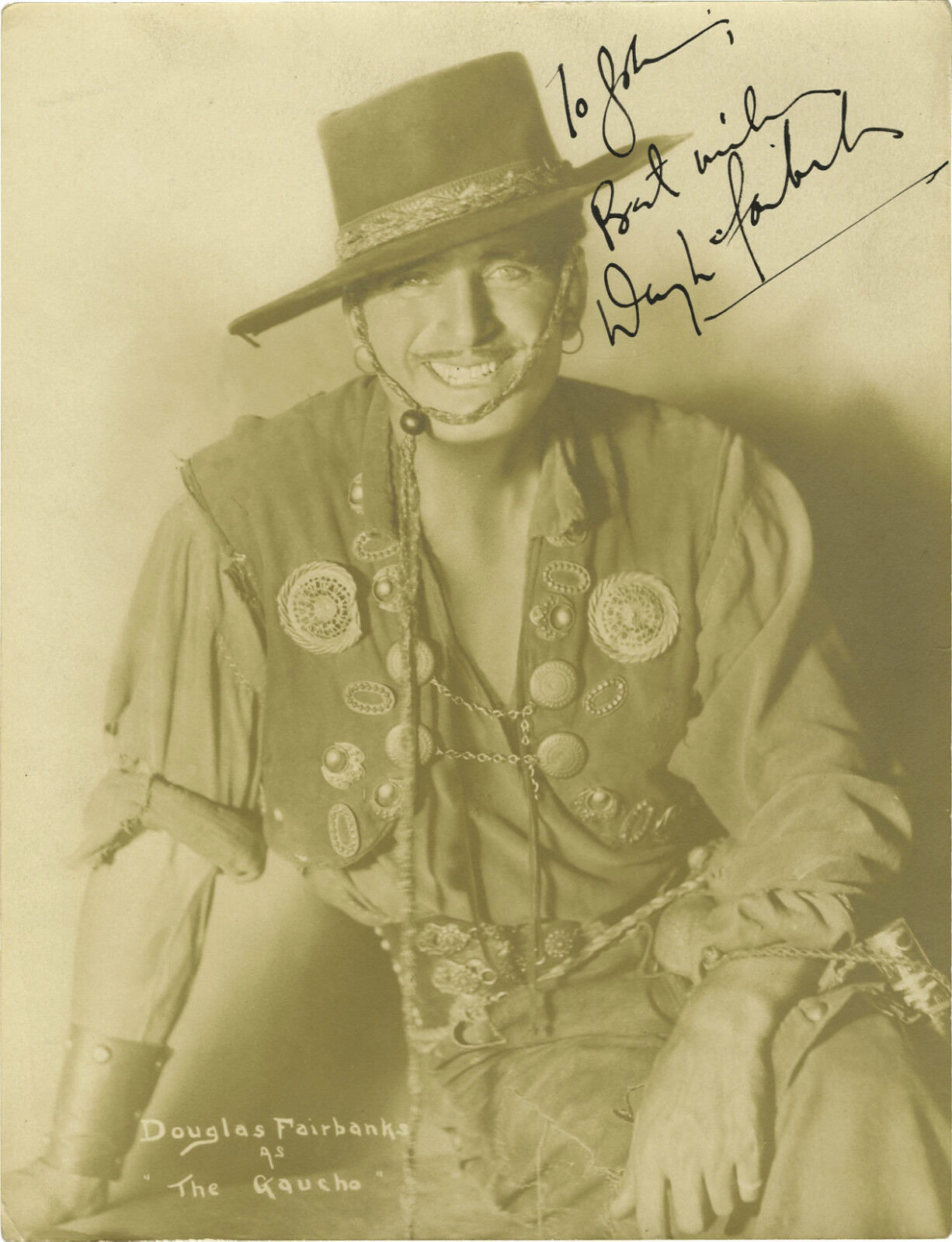 DOUGLAS FAIRBANKS Snr Signed Photo Poster paintinggraph - Film Star Actor - preprint