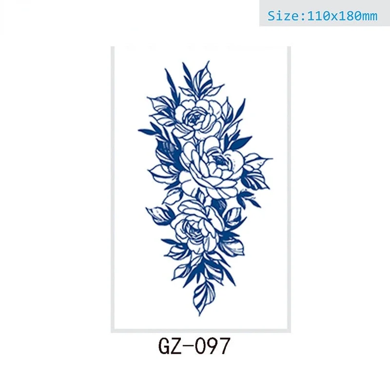 Net Red Herbal Juice Semi-permanent Waterproof Sweat-proof Tattoo Masking Scar Tattoo Sticker Herbal Juice Tattoo Sticker