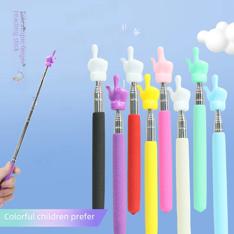 Retractable Stainless Steel Conductor's Baton Children's Finger Reading Teaching Rod Teacher's Class Home Use Teaching Stick