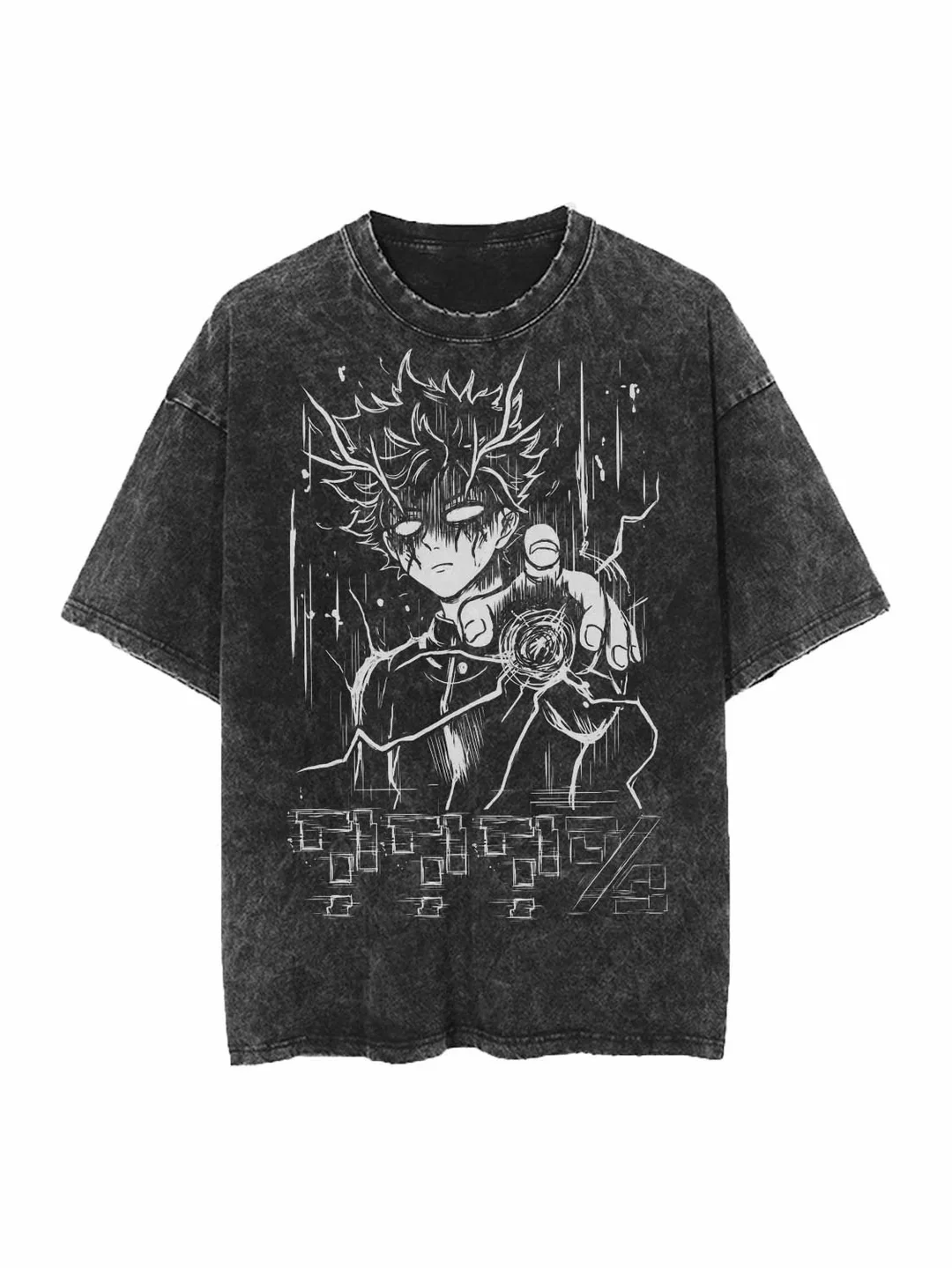 Mob Anime Oversize Washed T-Shirt