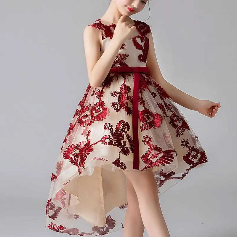 Kids Dress For Girls Costumes Wedding Birthday New Year Party Tail Evening Elegant Princess Summer Children&rsquo;s Dress 4-12 yrs