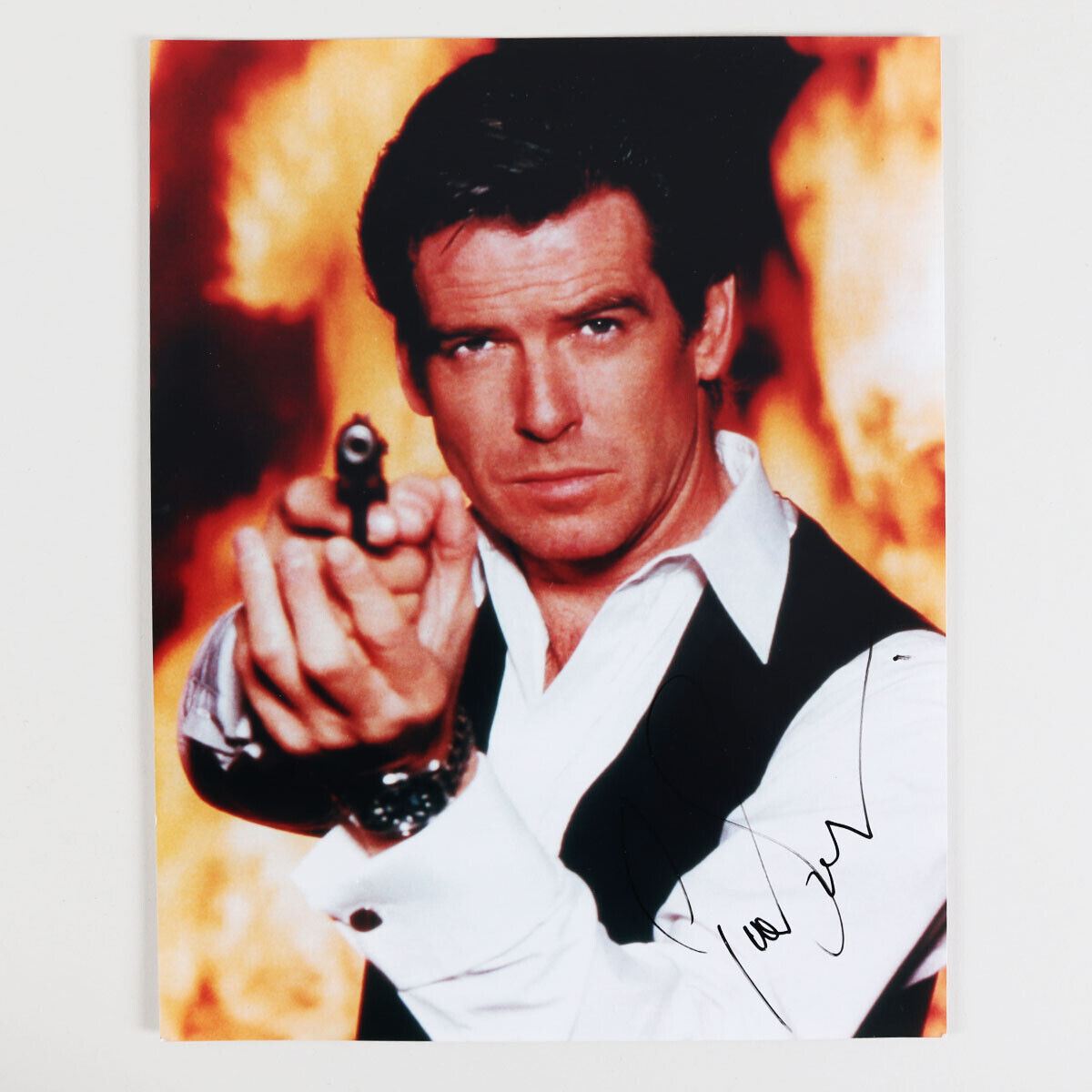 Pierce Brosnan Signed Photo Poster painting 11x14 James Bond 007 - COA BAS