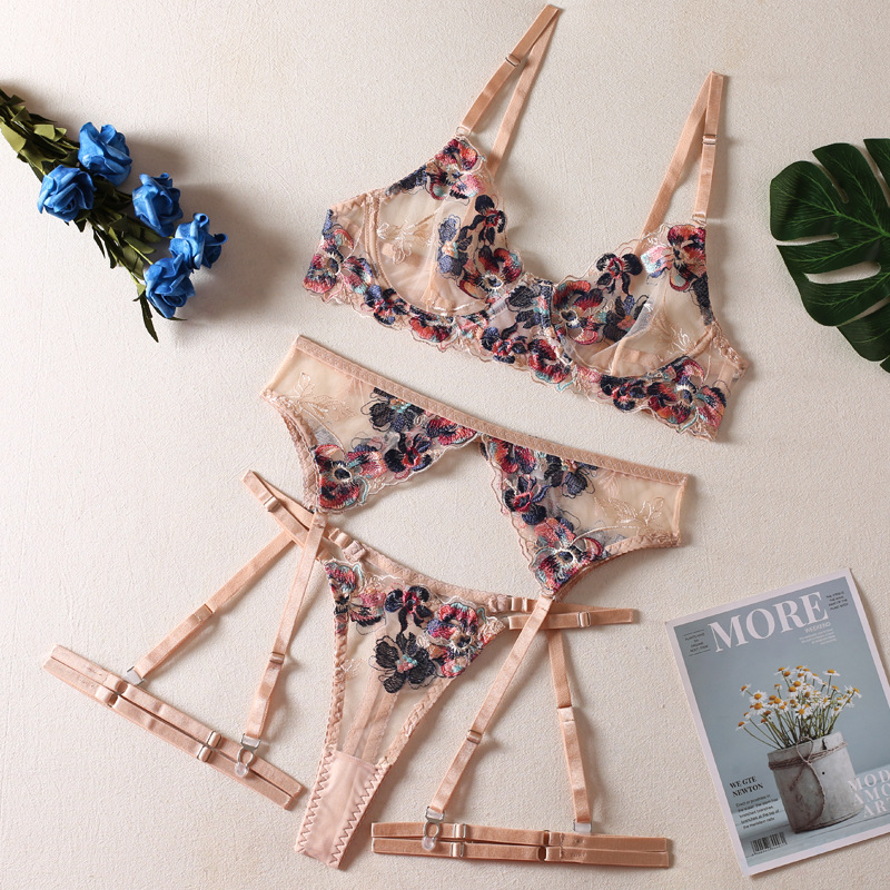 Lovingerie - Sexy Sister Style Four-Piece Set See-Through Push-Up Bra Erotic Lingerie