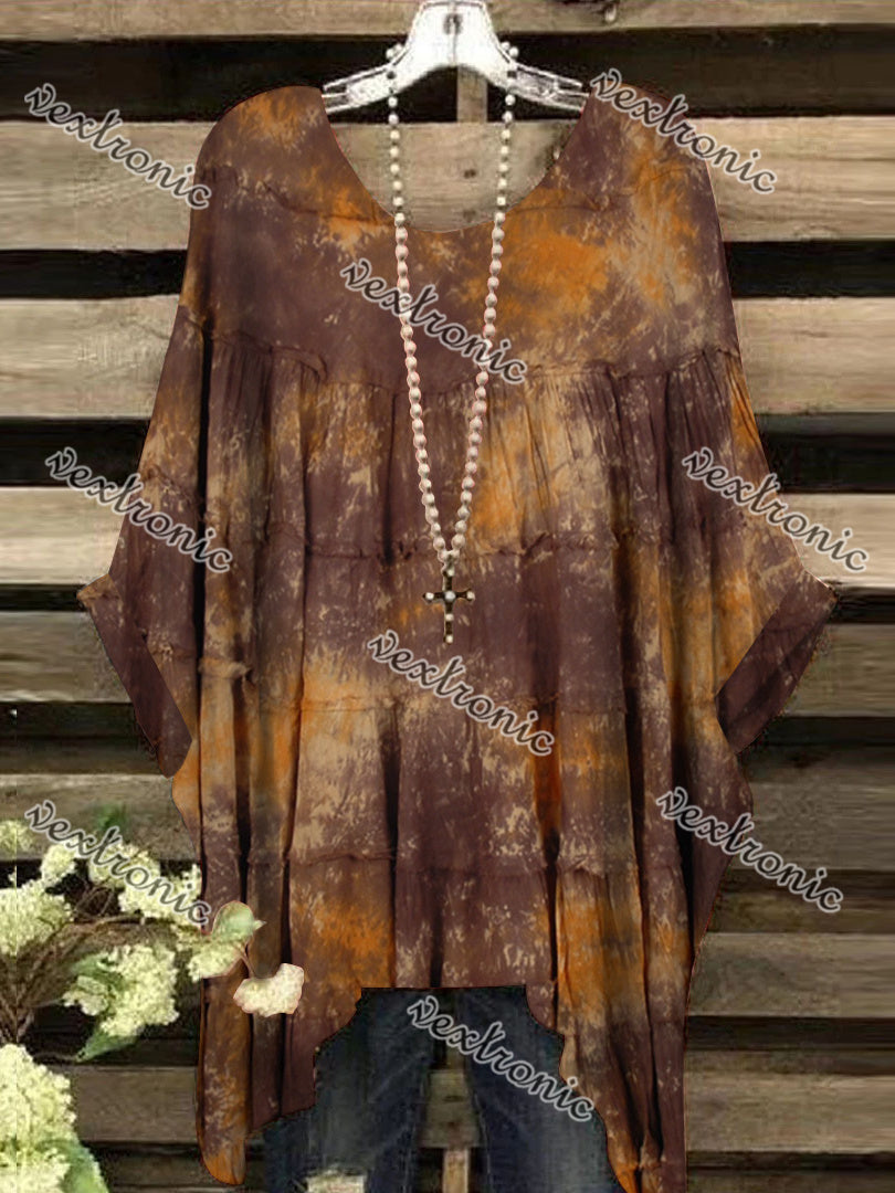 Women Half Sleeve V-neck Solid Color Dress