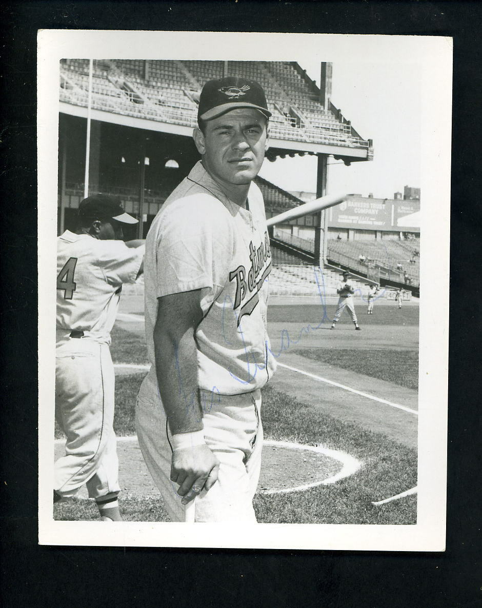 Gus Triandos Signed 1960 Type I Louis Requena Press Photo Poster painting Baltimore Orioles