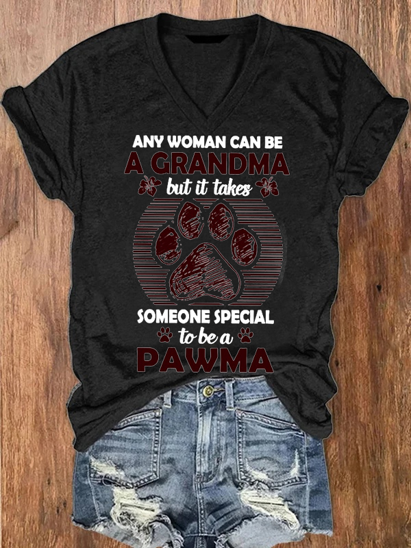 Any Woman Can Be A Grandma V Neck T Shirt