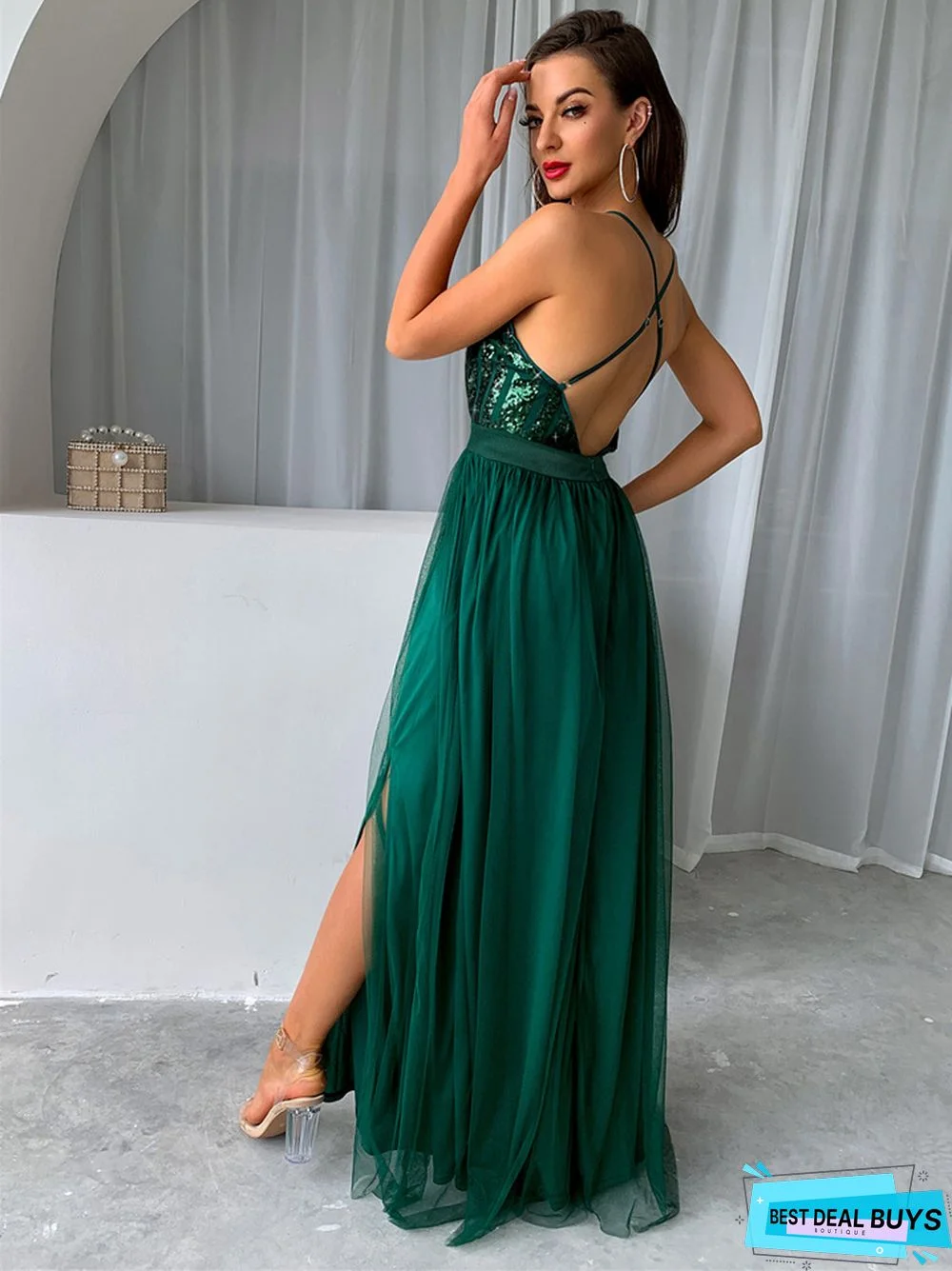 Sexy Suspenders Slits Big Swing Dresses and Dresses