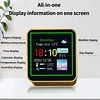 Smart WiFi Weather Forecast Station Clock with Temperature Humidity Display Date Weather Digital Clock Station for Kitchen Bathroom Office Bedroom Home