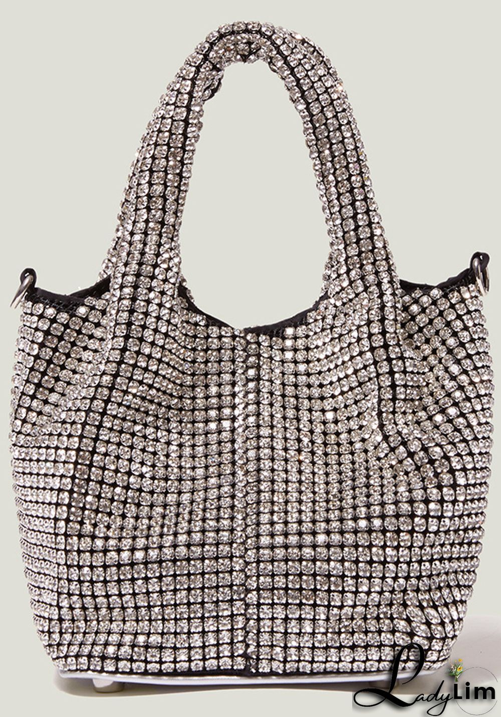 dinner rhinestone bag one-shoulder oblique bag fashion trend pillow full diamond bag diamond armpit bag