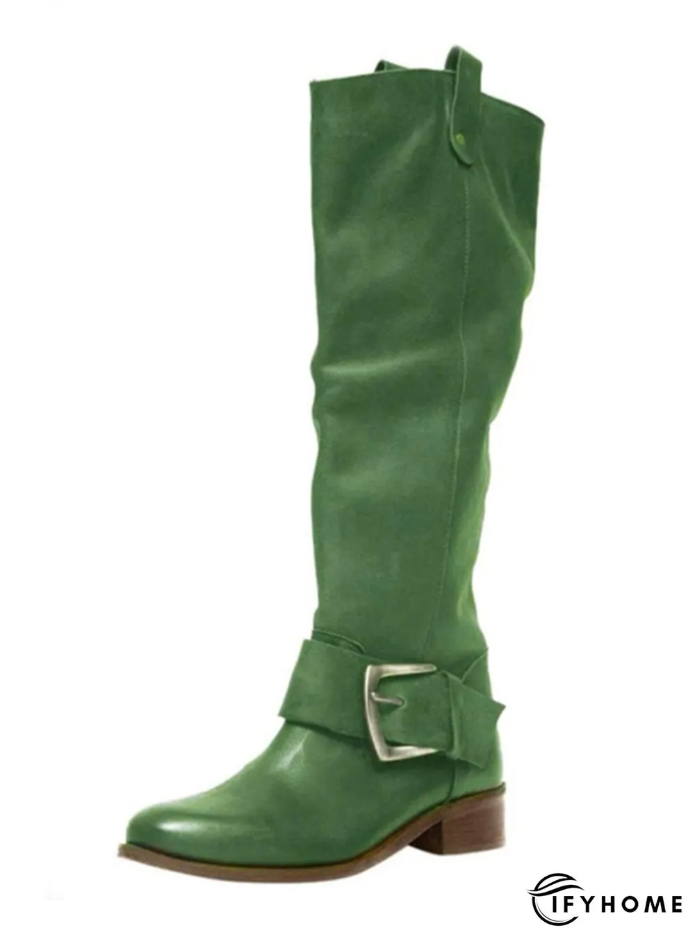 Flat Heel Leather Boots | IFYHOME