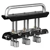 [US Local Warehouse] 3-Station Edge Roller Bender 0-90 Bending Angle Hand Sheet Metal Bender with Aluminum Alloy Handle Metal Bending Tool for Making 1/2 to 5 in 13 to 130mm Bends (Black)