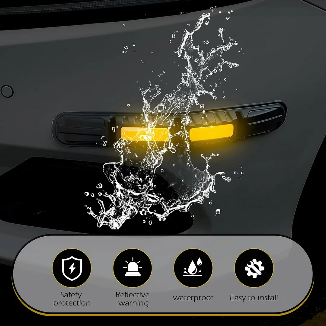 Car bumper protection strip, anti-collision foldable bumper protection strip, with strong reflective patches