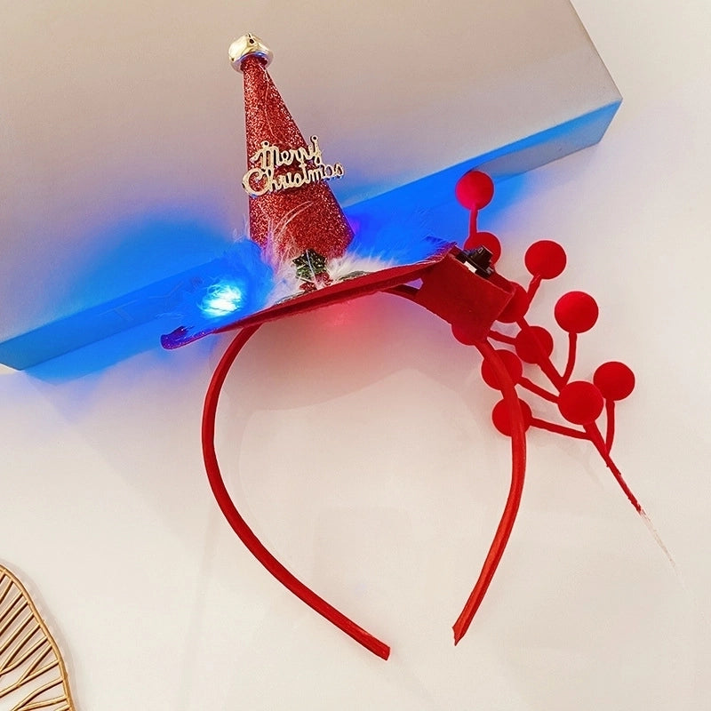 Christmas IG Style Women’s Christmas Hat Christmas Tree Letter Sequin Hair Clip Hair Band