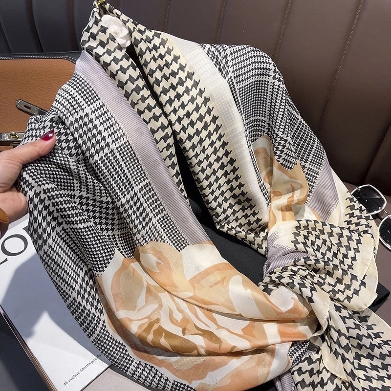 Korean Thin Section Imitation Silk Shawl