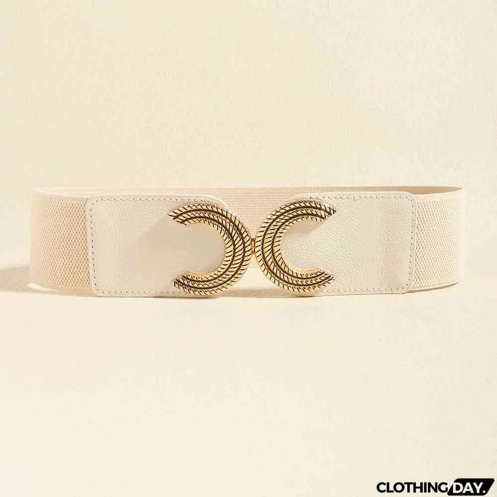 Double C Buckle Elastic Belt