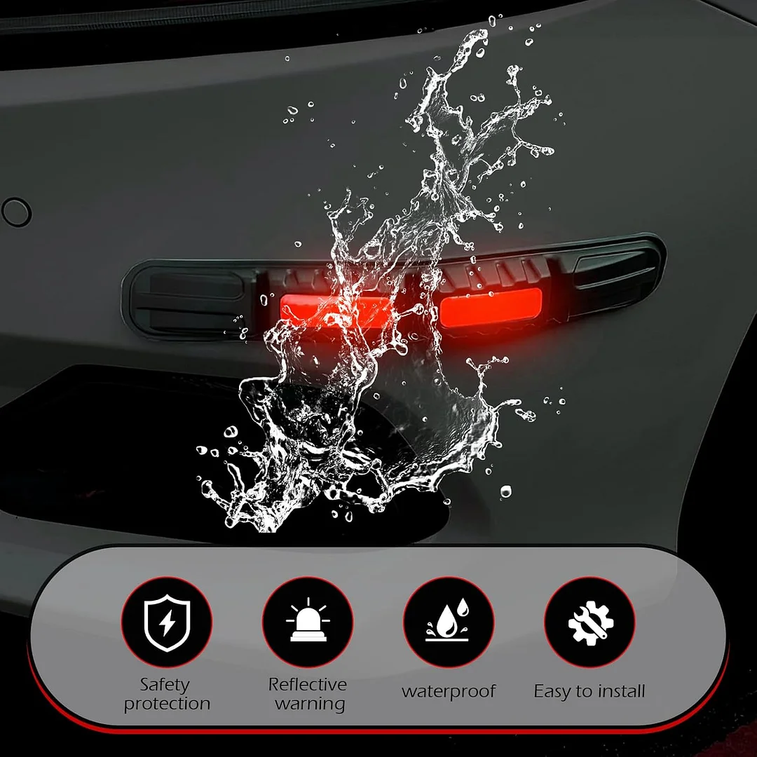 Car bumper protection strip, anti-collision foldable bumper protection strip, with strong reflective patches