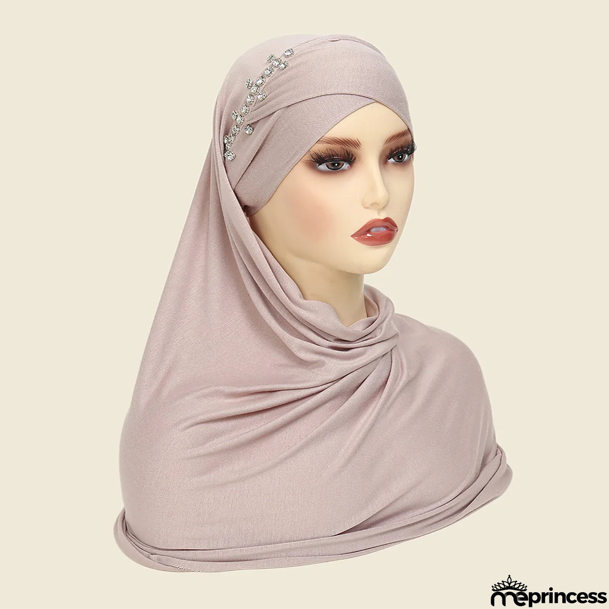 Women's Arabian Polyester Head Wrap Rhinestone Elegant Hijabs