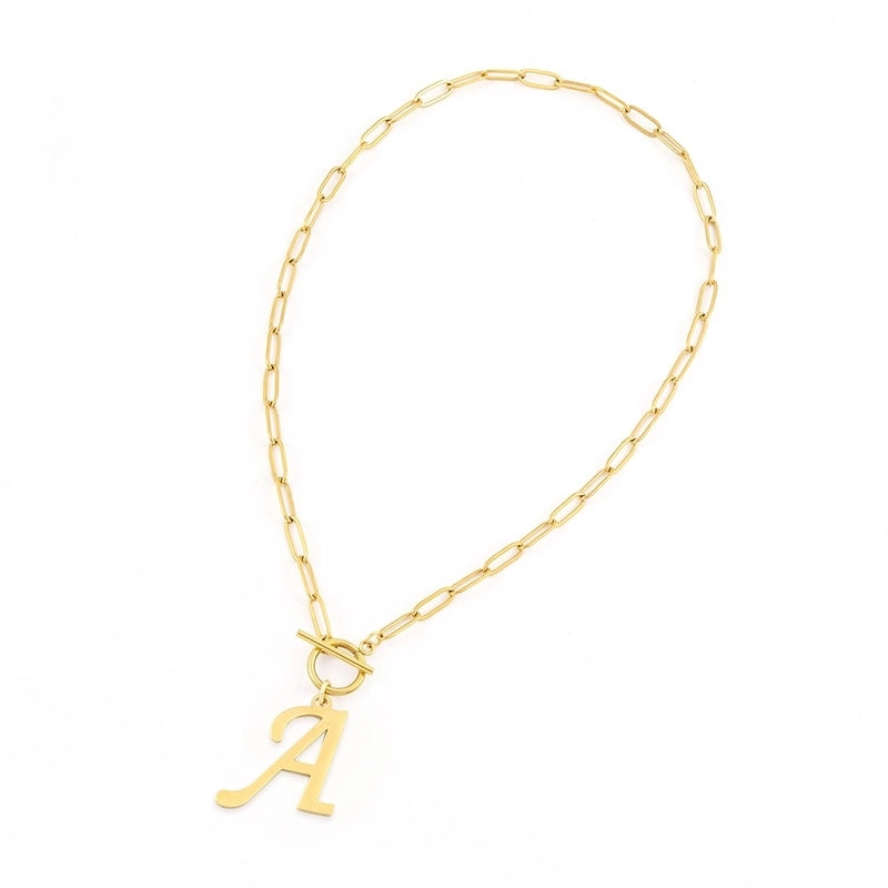 Elegant Minimalist Classic Style Letter 201 Stainless Steel 304 Stainless Steel Pendant Necklace