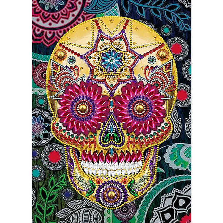 Partial Special-Shaped Diamond Painting - Skull 30*40CM