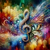 Color Music Symbol-11CT Stamped Cross Stitch 40*40cm