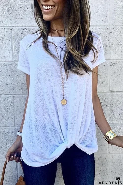 Knot Short Sleeve T Shirt