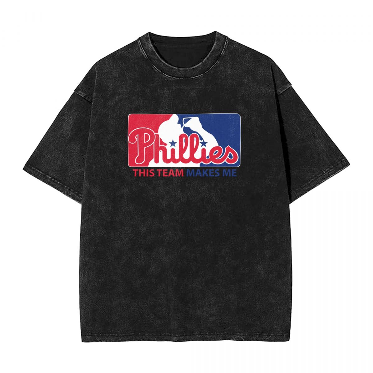 Philadelphia Phillies This Team Makes Me Drink Men's Oversized Streetwear Tee Shirts