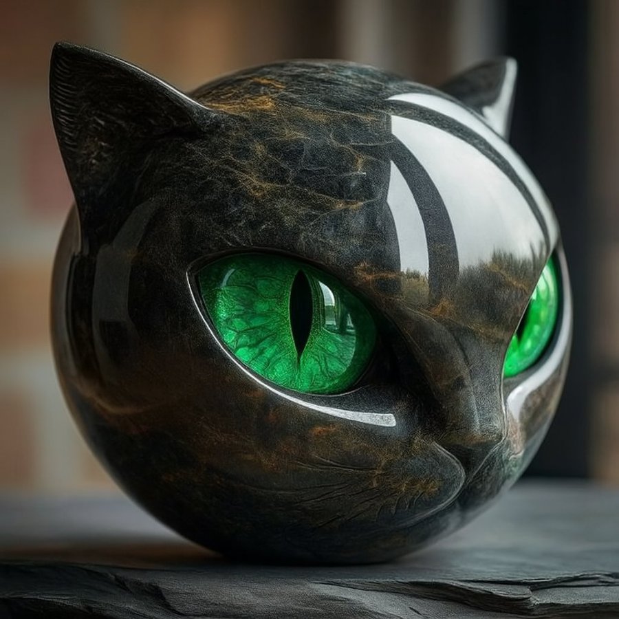 🐱luxurious black cat stone sculptures🐈&zwj;⬛