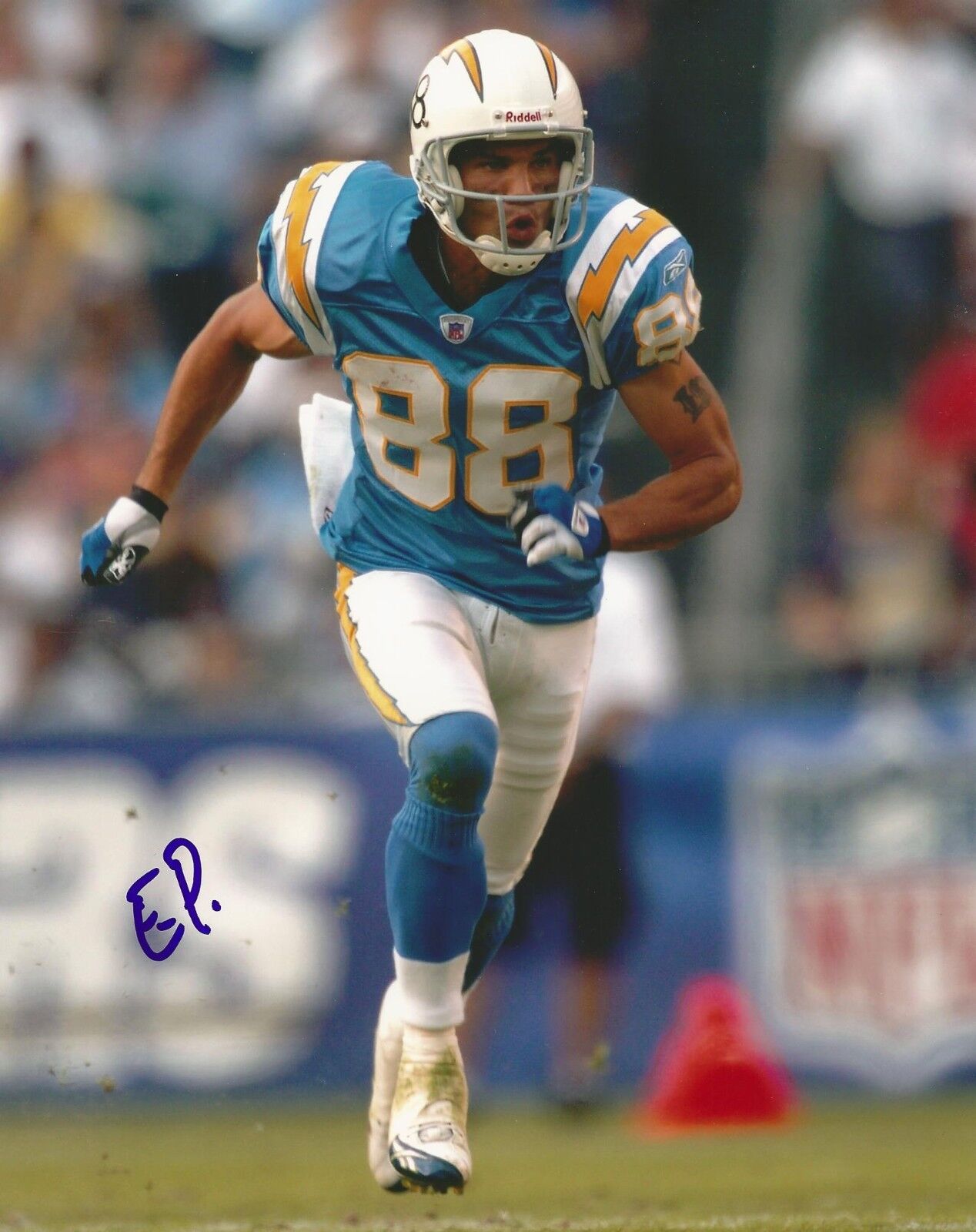 ERIC PARKER SIGNED SAN DIEGO CHARGERS 8x10 Photo Poster painting w/COA