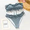 Gioiacombo&trade; Costume da bagno con spacco in pizzo fungo