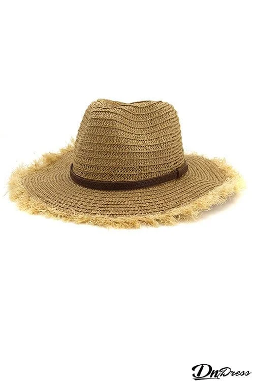 Straw Frayed Hat