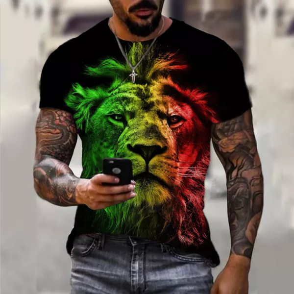 BrosWear Black Pride Rasta Lion T-Shirt