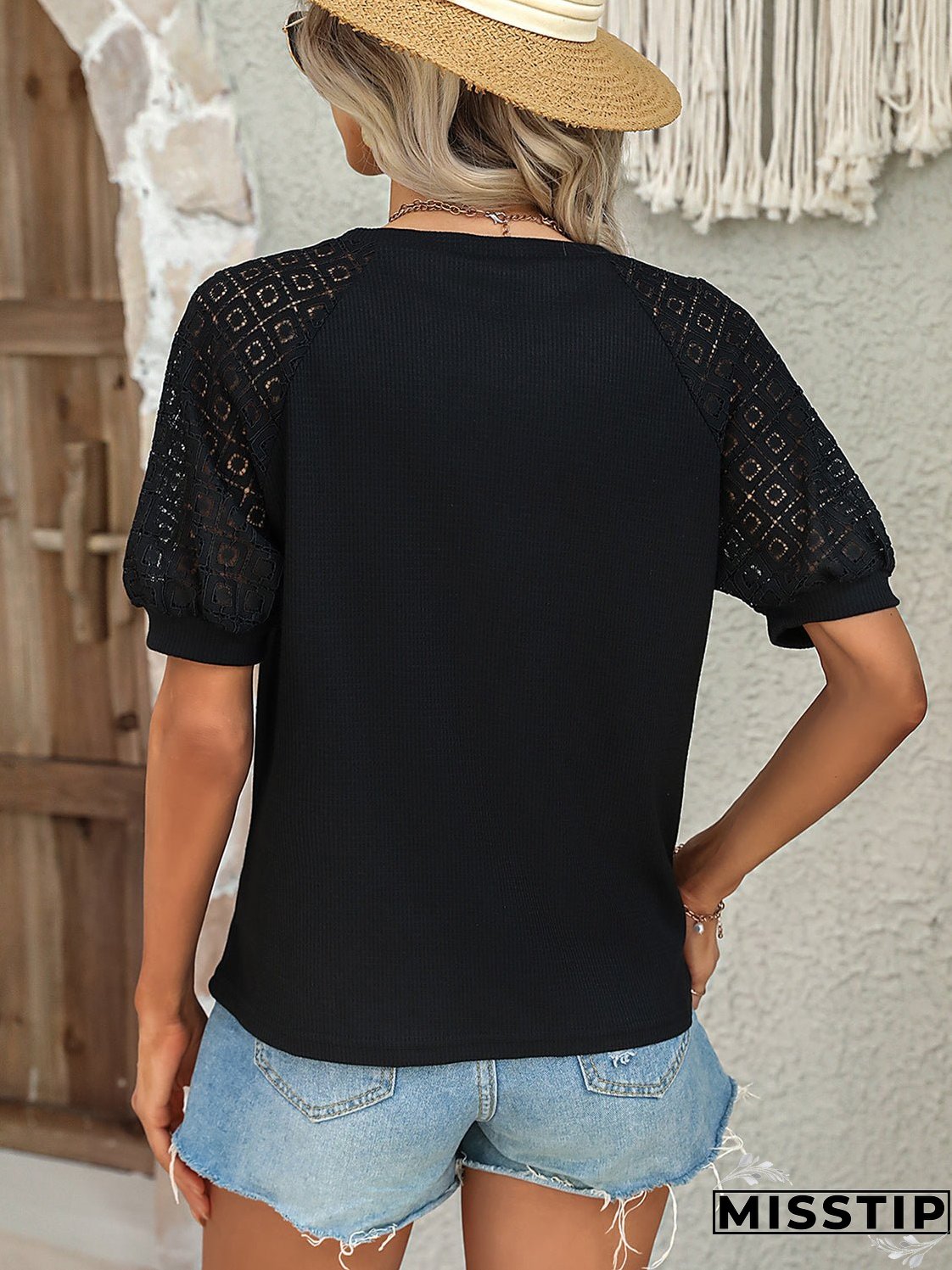 Round Neck Short Sleeve Top