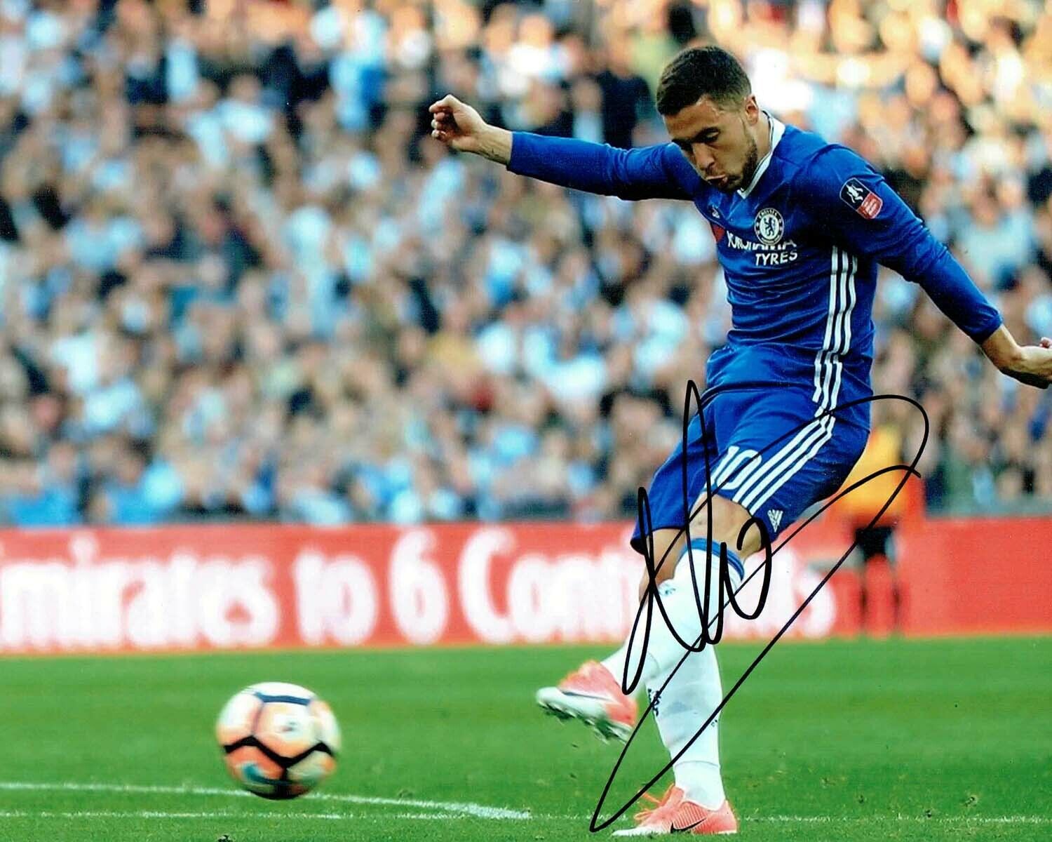 Eden HAZARD Signed Autograph 10x8 2019 Premier League Photo Poster painting AFTAL COA