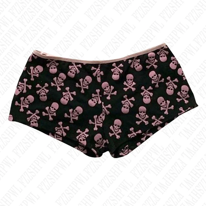 Aonga Punk hip hop women's shorts streetwear casual gothic harajuku all-match vintage y2k emo girl sexy slim shorts chic aesthetic top aonga