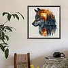 (US Only)Paint By Numbers Kit On Canvas DIY Oil Art Wolf Picture Home Decor40x40cm